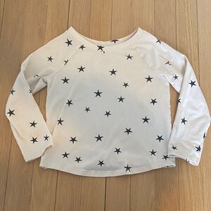 Cat & Jack Cream Long Sleeve Star Print Tee